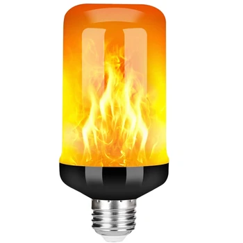 Светодиодная лампочка с эффектом пламени E27, декоративная мерцающая лампа с реалистичными огнями огня, лампа для украшения фестиваля
