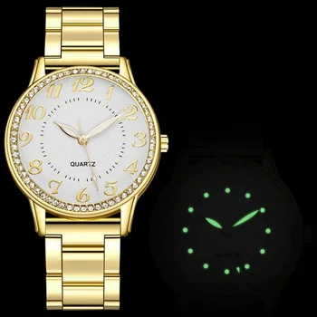Роскошные Брендовые Женские часы 2023, Новые модные простые часы со стальным ремешком с бриллиантами, женские кварцевые часы с большим циферблатом, браслет с бриллиантами, часы