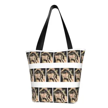 Лучшая сумка для покупок Tomie Junji Ito для любителей кошек, уникальные художественные сумки uzumaki souichi, женская графическая сумка-тоут, многоразовая дорожная пляжная сумка