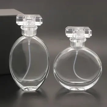 Высококачественная парфюмерия объемом 50 МЛ, стеклянный флакон для дозирования спрея, косметическая прозрачность, Многоразовые флаконы для здоровья и красоты