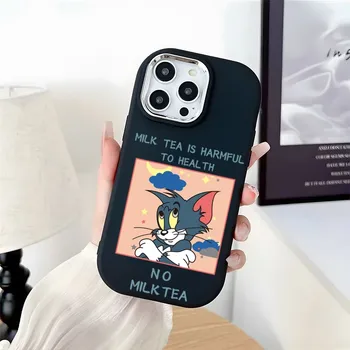 Пара J-JerryS Mouse Tom Cat Чехол Для Телефона Овальный Чехол Для Телефона Xiaomi 12 Poco Redmi K 40 60 11 Lite Для VIVO V 23 27 29 Чехол