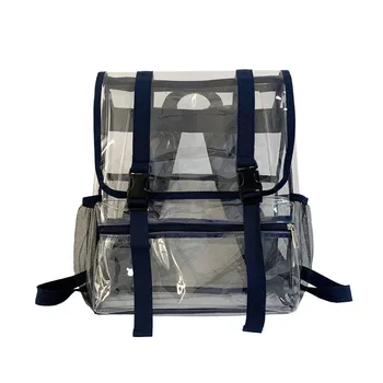 Новые прозрачные сумки через плечо большой емкости для подростков, водонепроницаемые женские и мужские повседневные рюкзаки с клапаном, Желейный школьный ранец