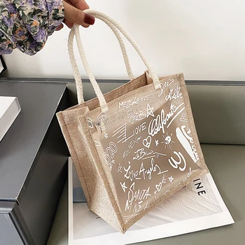 Прозрачная сумочка с граффити, Прозрачные сумки из ПВХ, женская мода, Пляжная Желейная сумочка, Пластиковая сумка, Тренды, Брендовый Клатч