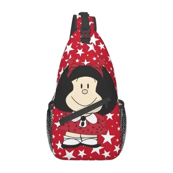 Модный мультяшный рюкзак-слинг Kawaii Mafalda, мужская сумка через плечо из аниме, нагрудная сумка для путешествий, езды на велосипеде