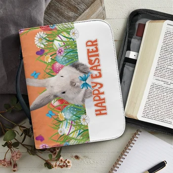 Роскошные кожа PU мода молния дамы сумка кожа пасхальное яйцо Кролик дизайн Библии сумка защитный исследование Библии мешки для хранения