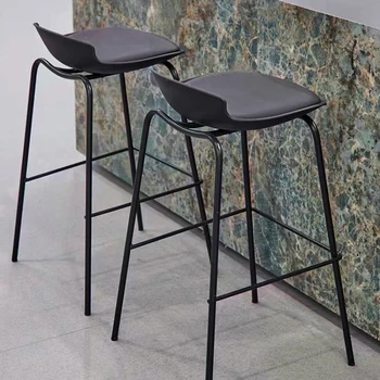 Современные барные стулья для ожидания, эргономичный дизайн для завтрака, барные стулья в скандинавском стиле с акцентом на Прозрачную акриловую домашнюю мебель Cadeira Silla