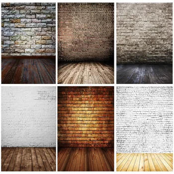 Художественная ткань SHENGYONGBAO, Винтажные Кирпичные стены, Деревянный пол, фоны для фотосъемки, Студийный реквизит для фотосъемки YXZQ-06