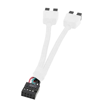 Экранированный кабель USB 2.0 с 9 контактами и двумя 9 контактами для повышения стабильности сигнала и защиты материнской платы компьютера 24BB