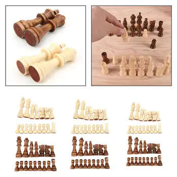 32 шт. Деревянные шахматные фигуры, игрушки для взрослых и детей, Рождественский подарок для