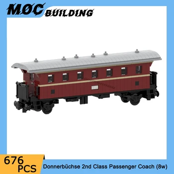 Скоростной городской поезд MOC, пассажирский вагон 2-го класса, модель строительных блоков железнодорожных вагонов, кирпичи для сборки своими руками, креативные игрушки, подарки