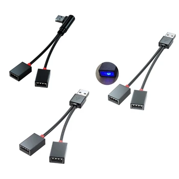 U75A Портативный USB-кабель-разветвитель 2-в-1 Адаптер питания Преобразователь шнура от мужчины к женщине