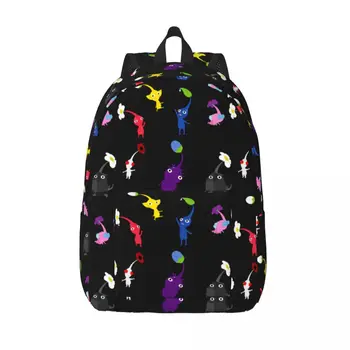 Рюкзак с логотипом Pikmin, мультяшные студенческие рюкзаки унисекс из полиэстера, модные школьные сумки с рисунком, рюкзак