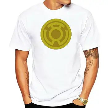Новая футболка Green Lantern Sinestro Corps Yellow Symbol Лицензированная Футболка Для Взрослых