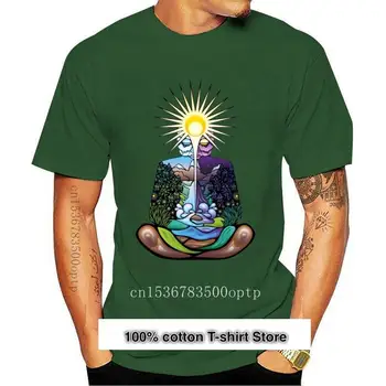 Camiseta psicodélica para hombre, prenda de vestir, de meditación, budismo, paisaje trippy zen om, Buda