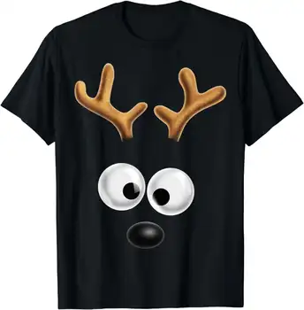 Соответствующая семейная рождественская футболка с мордочкой оленя, рождественский подарок для детей