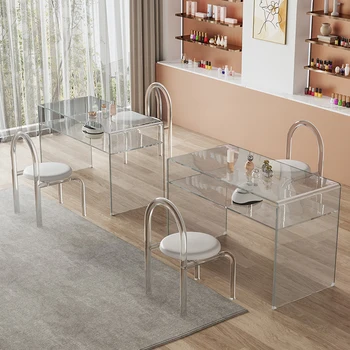 Профессиональный салонный маникюрный стол, стол для косметических протезов, Дизайнерский стол для геля для ногтей, эстетическая мебель для маникюра Mesa LJ50MT