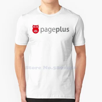 Повседневная футболка с логотипом Page Plus Cellular, футболки с рисунком высшего качества из 100% хлопка