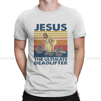Иисус-абсолютный становой тягач, классическая повседневная футболка, топы с принтом Иисуса Бога, мужская футболка для отдыха с коротким рукавом, уникальная подарочная одежда