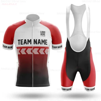 Летний комплект из джерси для велоспорта унисекс, Быстросохнущая дышащая одежда с логотипом Mtb Team, одежда для велоспорта на заказ, Короткие рукава, Велосипедная форма