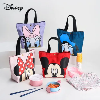 Аниме-сумочка Kawaii Disney с милой Дейзи из мультфильма Микки Маус и Минни Маус, большая вместимость, прочная сумка для пикника, подарок для девочек