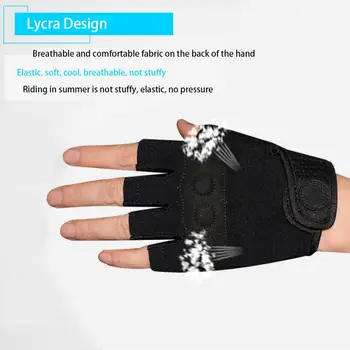 2022 Перчатки Мужские Женские Перчатки на полпальца для горного велосипеда, дышащие износостойкие перчатки для фитнеса, аксессуары для верховой езды