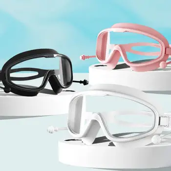 Очки для дайвинга высокой четкости, удобные в носке с затычкой для ушей, очки для плавания с широким обзором для взрослых