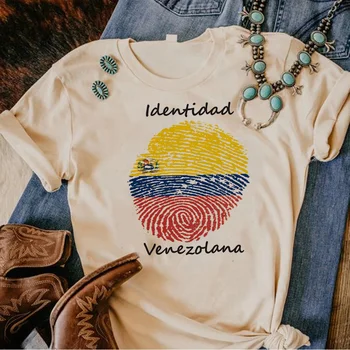 Венесуэла Футболка женская манга футболка женская аниме дизайнерская одежда y2k