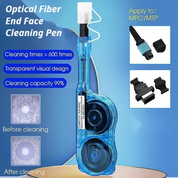 Бесплатная доставка MPO MTP Cleaning Pen Однорежимный Гибридный Очиститель Синий/Зеленый/Оранжевый (опционально) Волоконно-оптический очиститель 600 + Чисток