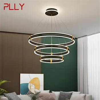 Подвесные светильники PLLY Nordic Современная черная роскошная круглая светодиодная лампа для украшения дома