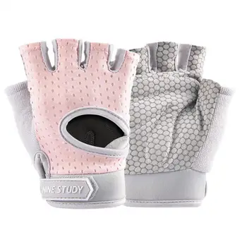 1 Пара перчаток для фитнеса с крепежной лентой, перчатки для поднятия тяжестей на полпальца, дышащие перчатки для силовых тренировок, велосипедные спортивные перчатки