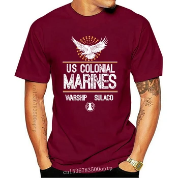 Новая футболка с инопланетянами, футболка колониальной морской пехоты США, летняя атака военного корабля Сулако, фильм 