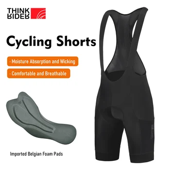 Велосипедные нагрудники ThinkRider, шорты для горных велосипедов, дышащие мужские велосипедные трико с подкладкой Triathlon Man Pro, велосипедные шорты Licra MTB