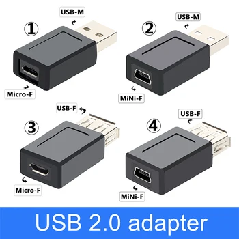 USB 2.0 Тип A Мужской и Женский к Micro USB и Mini USB 5Pin Женский Адаптер Конвертер usb 2.0 в Mini USB Разъем Micro usb