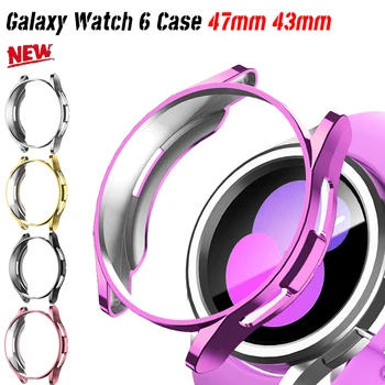 Чехол для Samsung Galaxy Watch 6 43 мм 47 мм защитная пленка для экрана TPU бампер Galaxy Watch6 Classic Galaxy Watch 5 40 мм 44 мм чехол