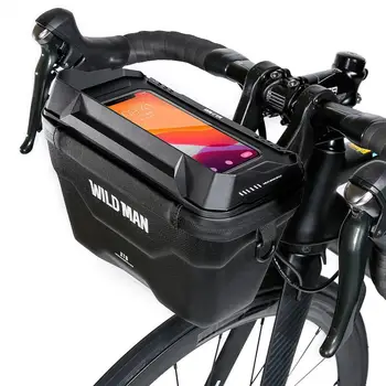 Качественная конструкция отделения EVA, передняя сумка на руль, сумка на руль из искусственной кожи, жесткий чехол для езды на велосипеде