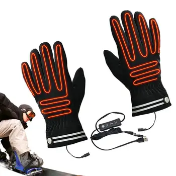 Водонепроницаемые теплые перчатки Светоотражающие водонепроницаемые варежки с сенсорным экраном Черные перчатки с 3 регулируемыми передачами для мотоциклов, катания на лыжах