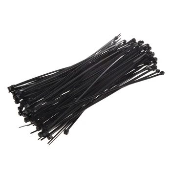 Пластиковые кабельные стяжки SODIAL (R) 8 дюймов, 100 штук в упаковке (черные)